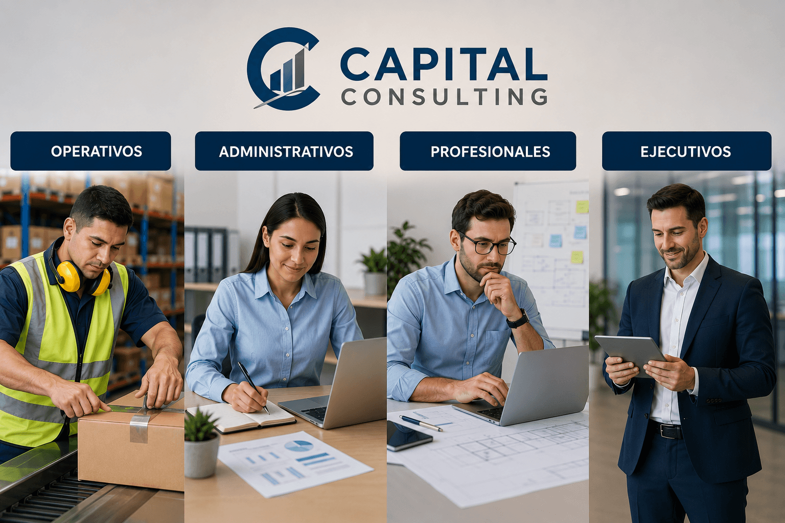Cargos operativos, administrativos, profesionales y ejecutivos gestionados por Capital Staffing
