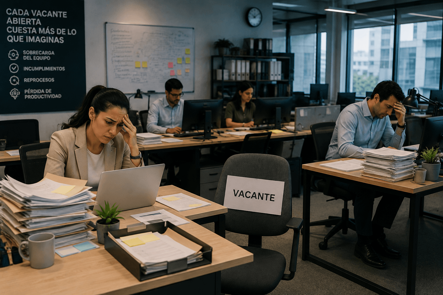 Equipo sobrecargado por una vacante crítica sin cubrir en Capital Consulting