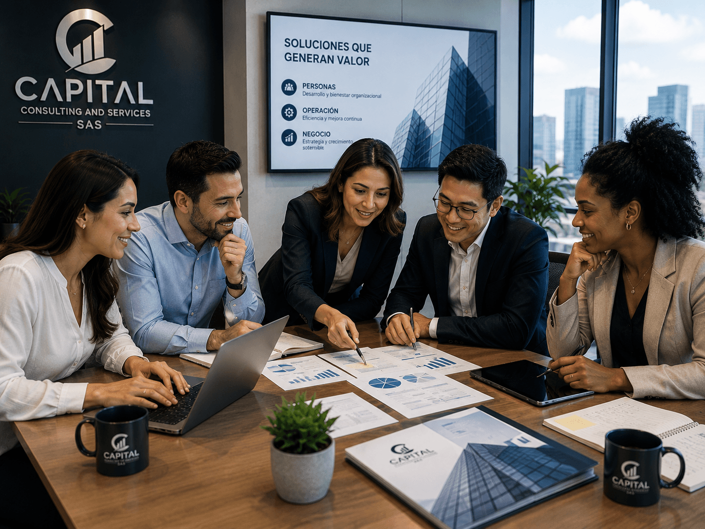 Equipo de Capital Consulting colaborando en un proyecto